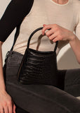 Bag | Mini Chloe (Black Brushed Recycled Croc)