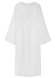 Dress | Linen Blend Pullover (White)