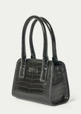 Bag | Paloma Mini Tote (Black Brushed Recycled Croc)