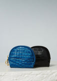 Coin Purse | Circulo (Cobalt Wet Recycled Croc)