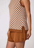 Top | Checked Out Knit Tank