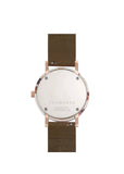 Watch | The Resin (Nougat, White Dial, Rose Gold Indexing, Olive Strap)