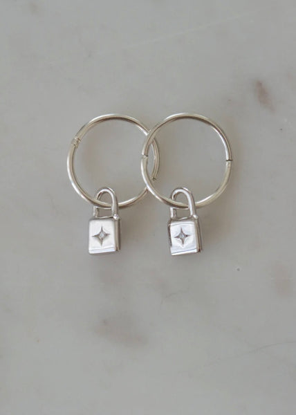 Earrings | Little Lock Sleepers (Silver)