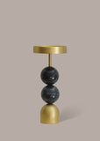 Candle Holder | Beaded Fountain Brass (Charcoal Large)