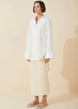 Shirt | Organic Cotton Blend Drawcord (White)