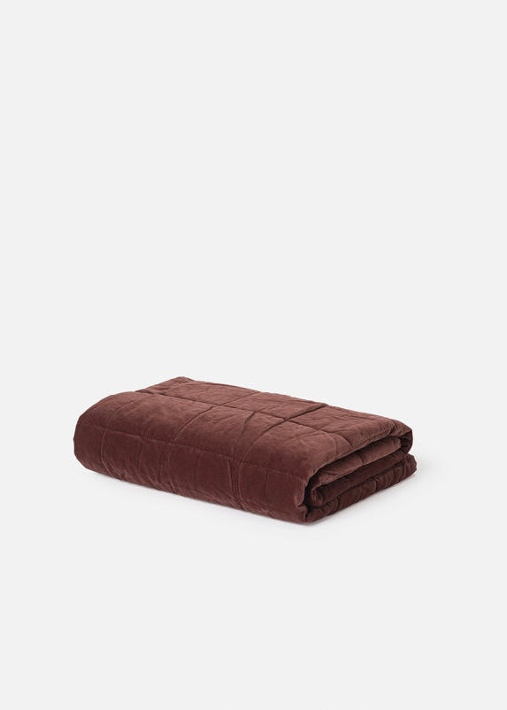 Quilted Throw | Velvet (Mulberry)
