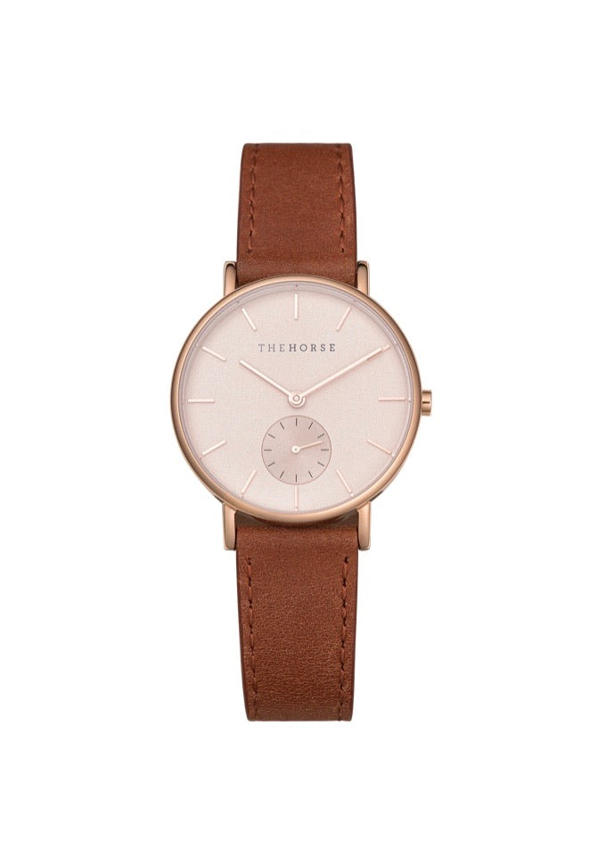 Watch | The Classic (Rose Gold, Soft Pink Dial, Tan Strap)