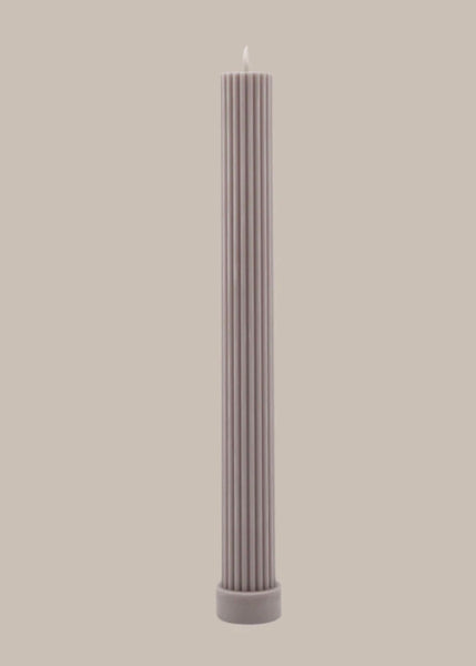 Candle | Thin Column Pillar (Beige - Twin Pack)