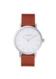 Watch | The Original (Polished Steel, White Face, Tan Strap)