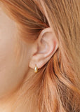 Earrings | Drop Huggies (Silver)