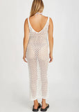 Dress | Cotton Crochet Knit (White)