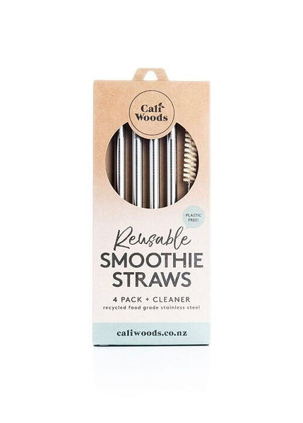 Smoothie Straws | 4 Pack (Stainless Steel)