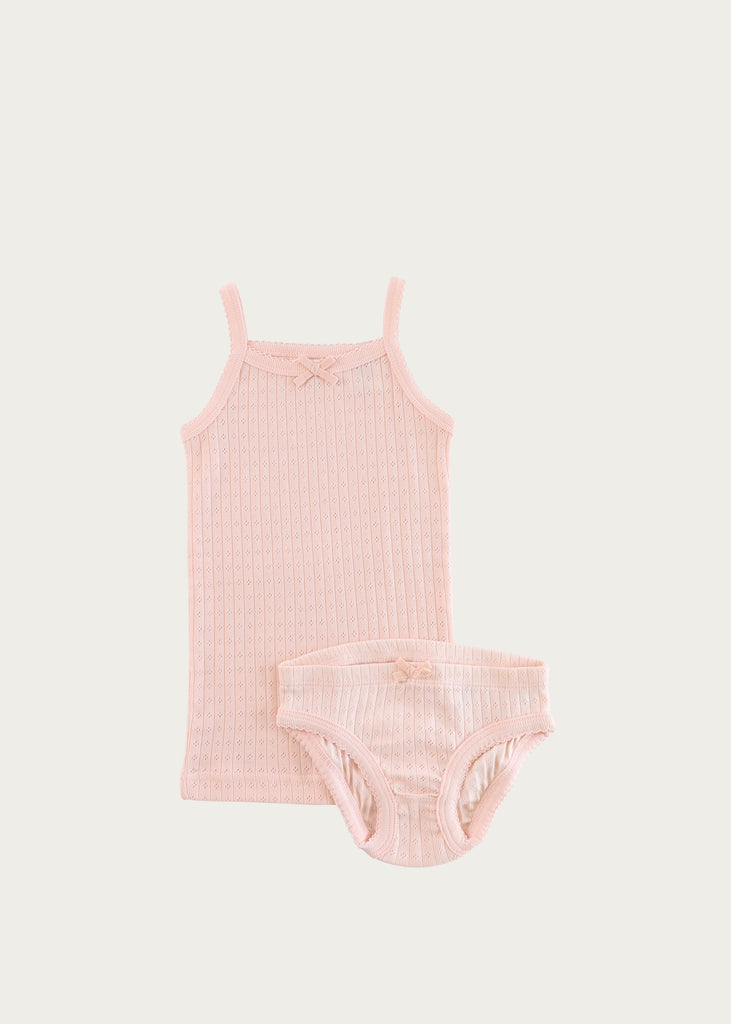 Underwear Set | Pointelle (Peach)