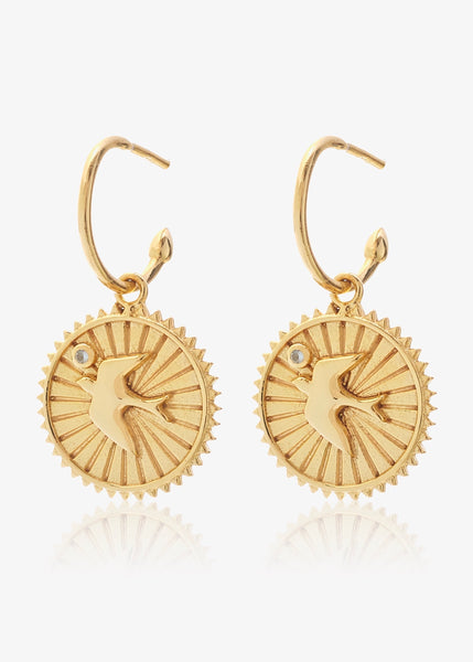 Earrings | Swallow of Hope Hoops (Gold)